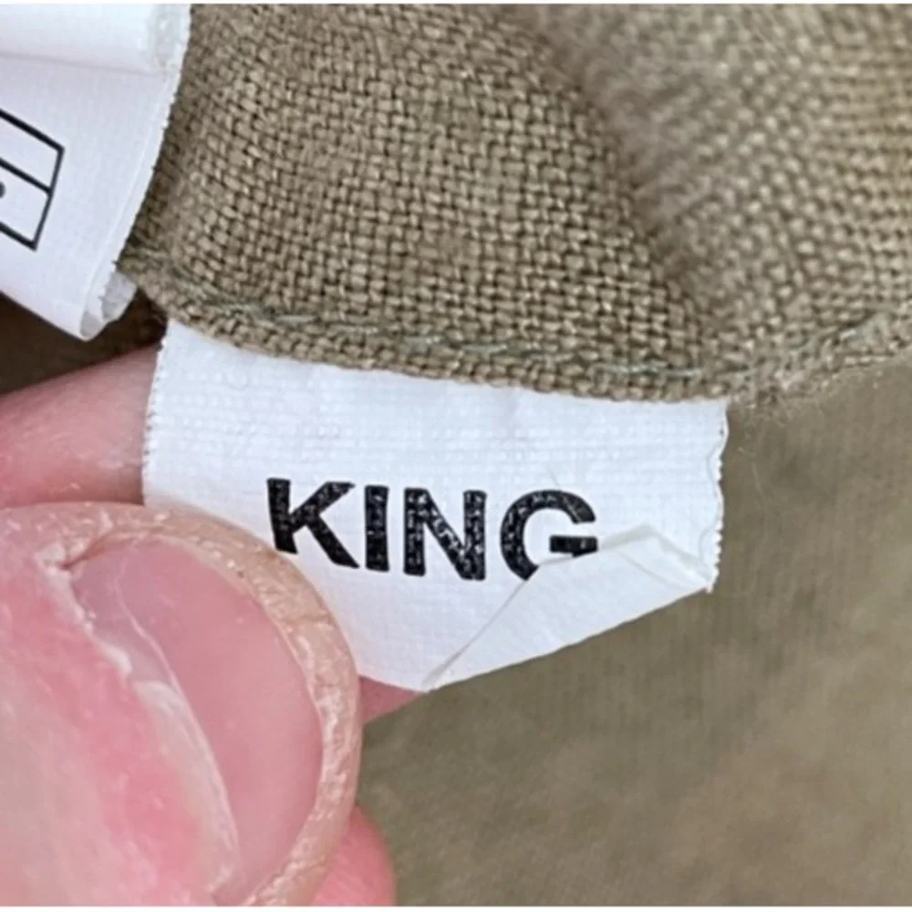 Quince European Linen Sheets Set King Aloe Green